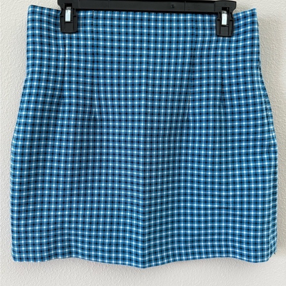 Zara Dresses & Skirts - Zara Blue Plaid A-Line Skirt